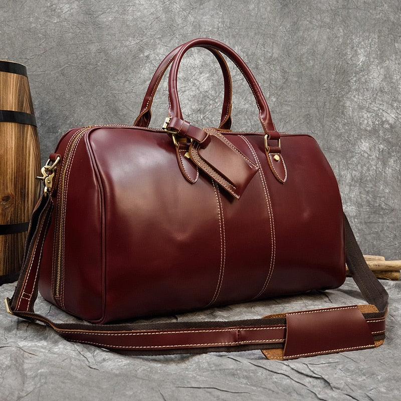 Vavas Sac de voyage en cuir - Weekender de luxe pour hommes et femmes