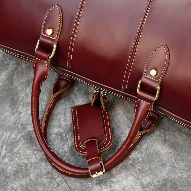 Vavas Sac de voyage en cuir - Weekender de luxe pour hommes et femmes