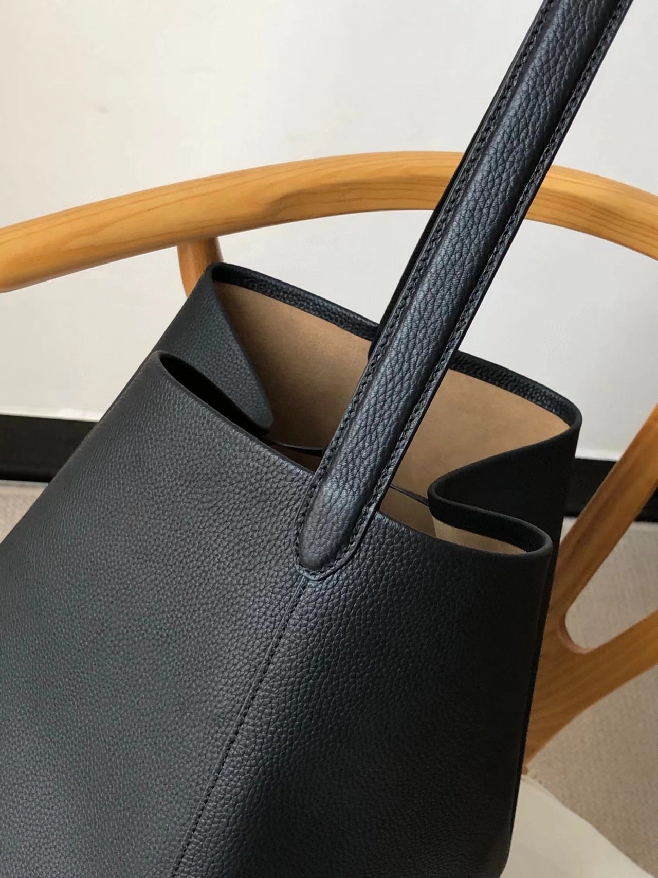 RowRuche Sac en cuir de vachette