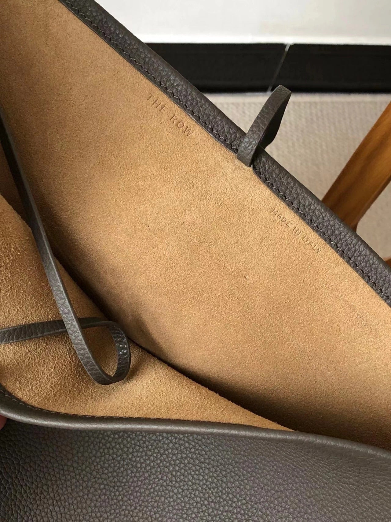 RowRuche Sac en cuir de vachette
