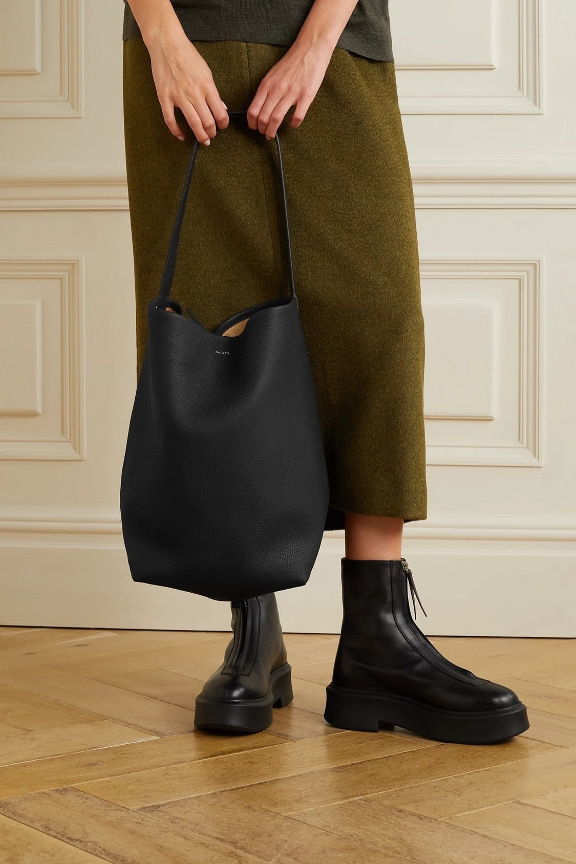 RowRuche Sac en cuir de vachette