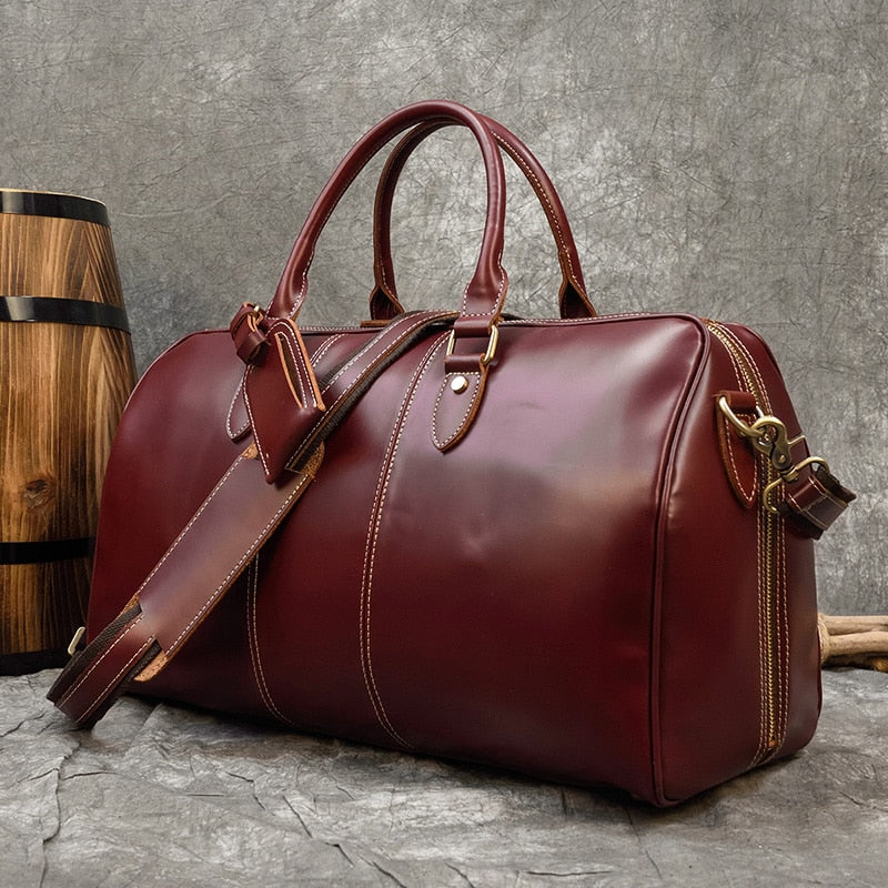 Sac de voyage en cuir - Weekender de luxe pour hommes et femmes