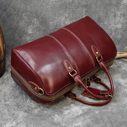 Sac de voyage en cuir - Weekender de luxe pour hommes et femmes