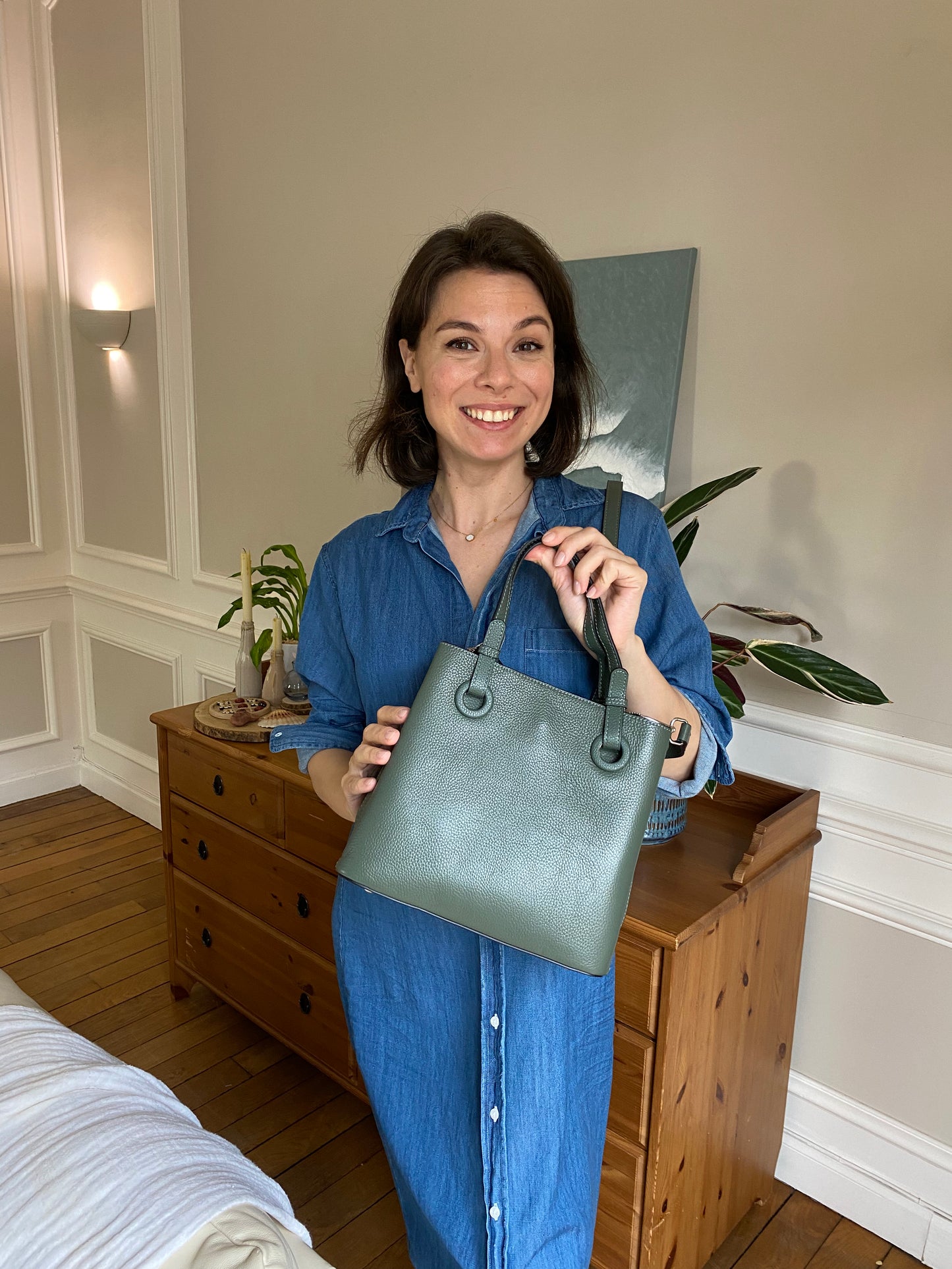 Timeless Vogue Sac à bandoulière en cuir véritable pour femme 2024