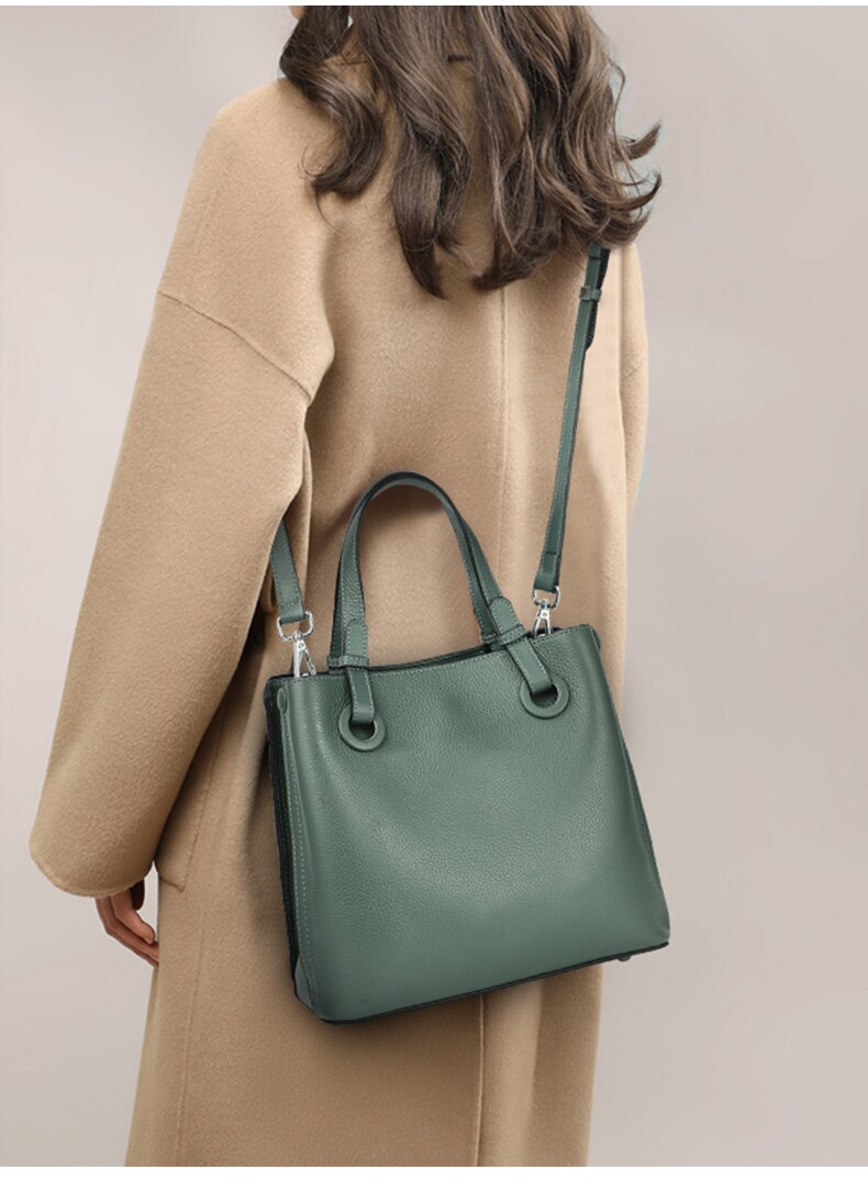 Timeless Vogue Sac à bandoulière en cuir véritable pour femme 2024