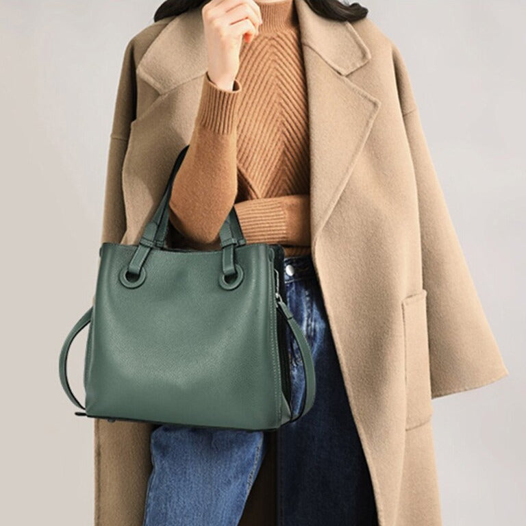 Timeless Vogue Sac à bandoulière en cuir véritable pour femme 2024